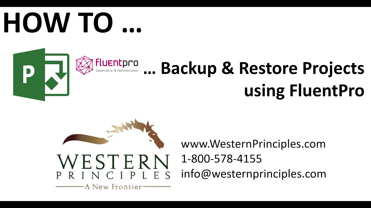 How To Backup and Restore a Microsoft Project with FluentPro G.A. Suite ...