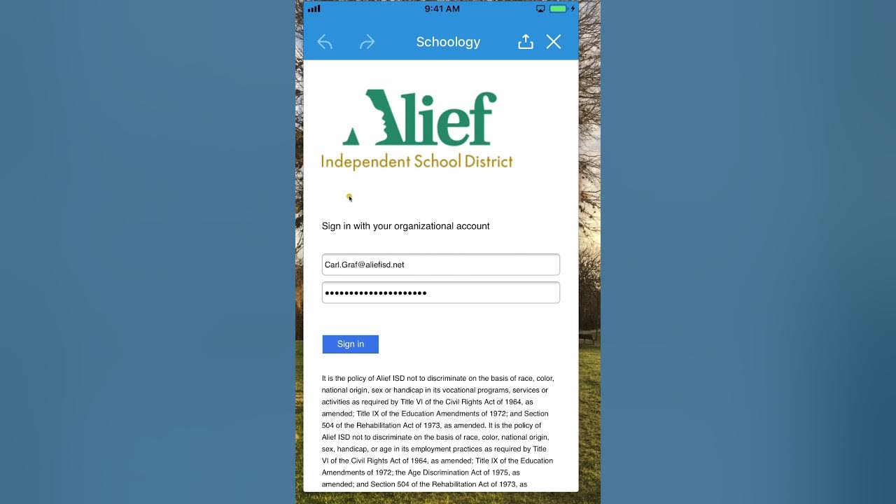 Using Alief HUB (Classlink) and Schoology Ipad and Android devices