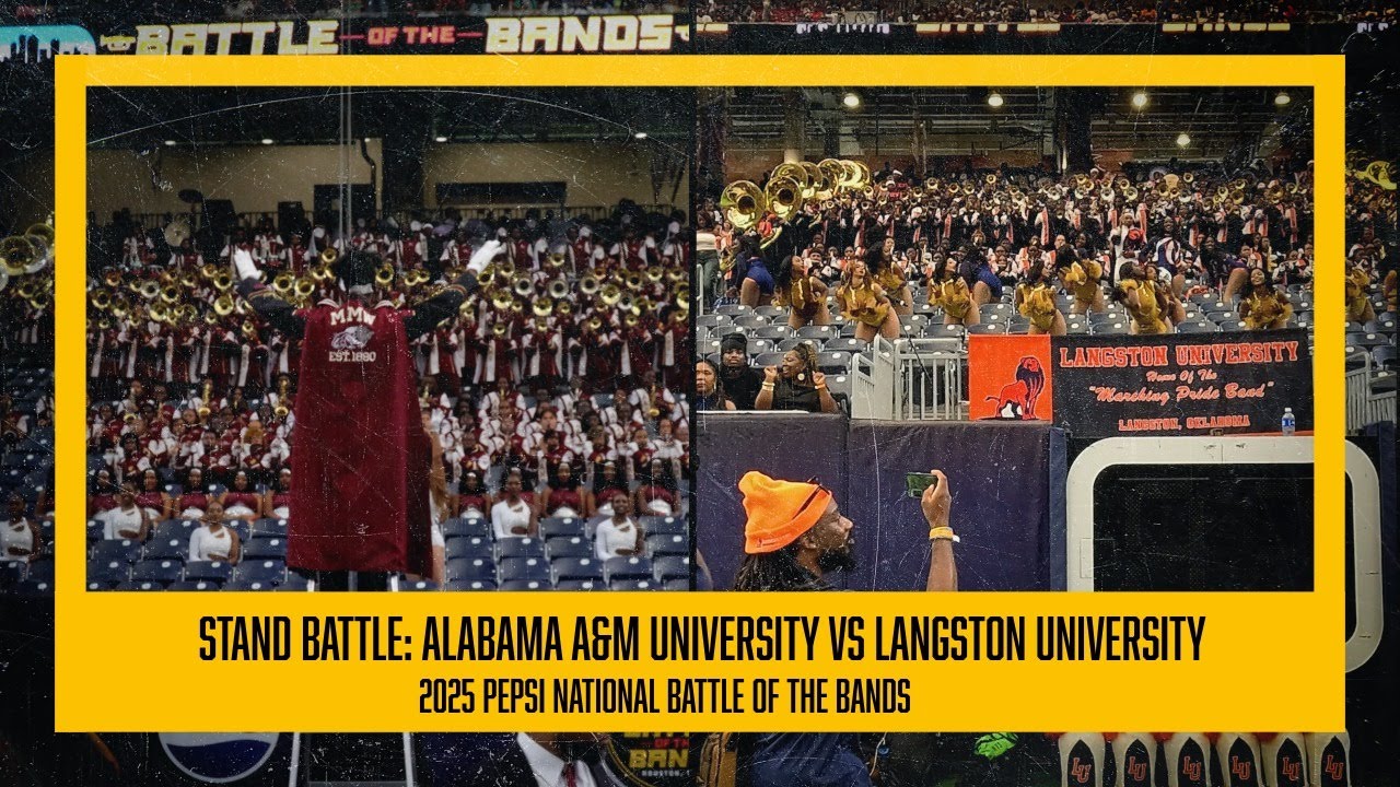 STAND BATTLE: Alabama A&M University VS Langston University At 2025 Pepsi NBOTB