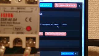 Solid State Relay Controlled Power Supply 3D Printer Emergency Stop Test (Mainsail Moonraker klipper