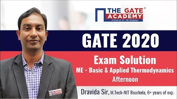 GATE 2020 Answer Key with Solutions for ME-2 | Basic & Applied Thermodynamics (Memory-Based, 6Qs)
