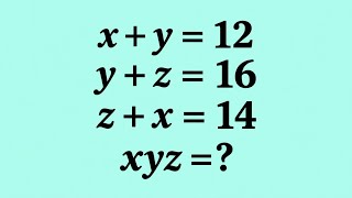 Indian | A Nice Math Olympiad Algebra Problem | xyz= 