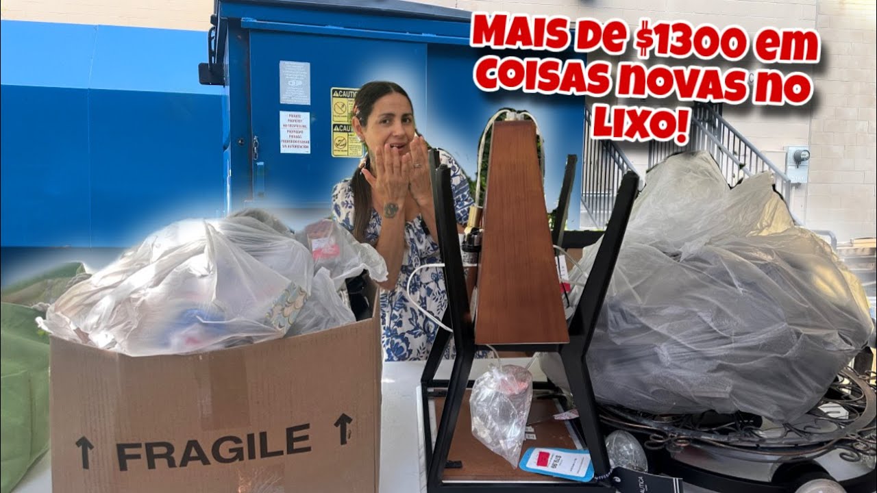 Mais de $1300 dólares em coisas nova no lixo Estados Unidos!