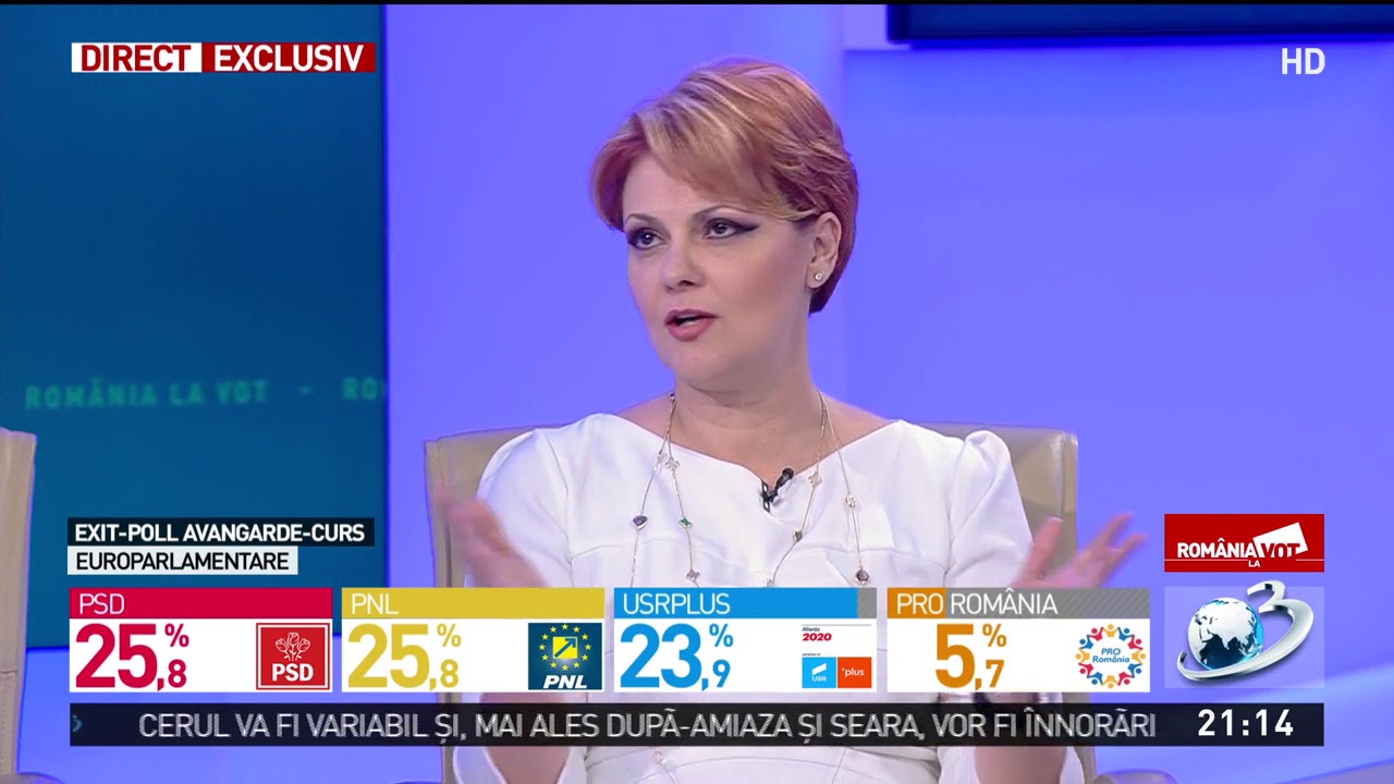 ALEGERI EUROPARLAMENTARE 2019. Lia Olguța Vasilescu: Rezultatul alegerilor e neașteptat. Dar era d