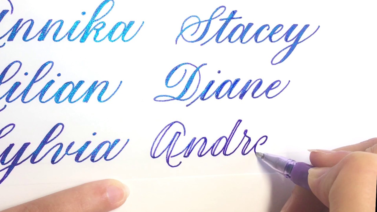 Writing names in Faux Calligraphy