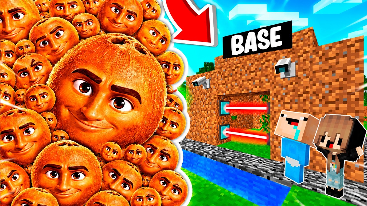 RETO DE LA BASE VS 1000000 COCARDO 😱😂 Bebé Noob MINECRAFT FRUTINOVELA
