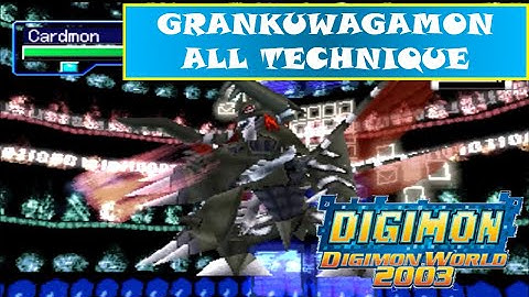 Digimon World 2003 Gameplay - GranKuwagamon All Technique & Signature Move
