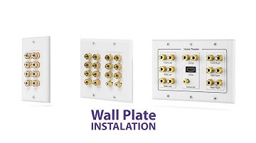 How To DIY Fosmon Home Theater Low Voltage Wall Plate Installation HD8137