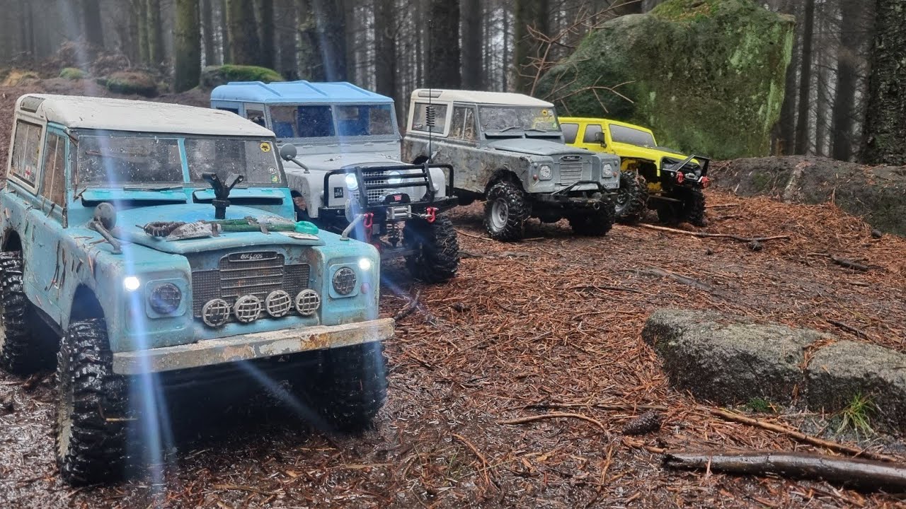 3x landrovers an a jeep Norwood trail 