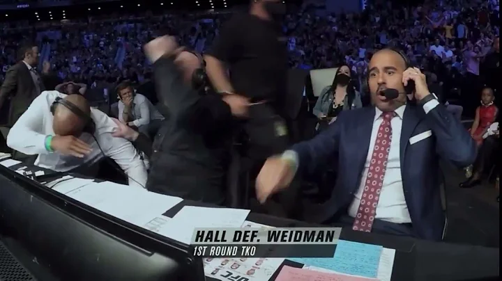 Crazy Reaction Of Commentators While Chris Weidman...