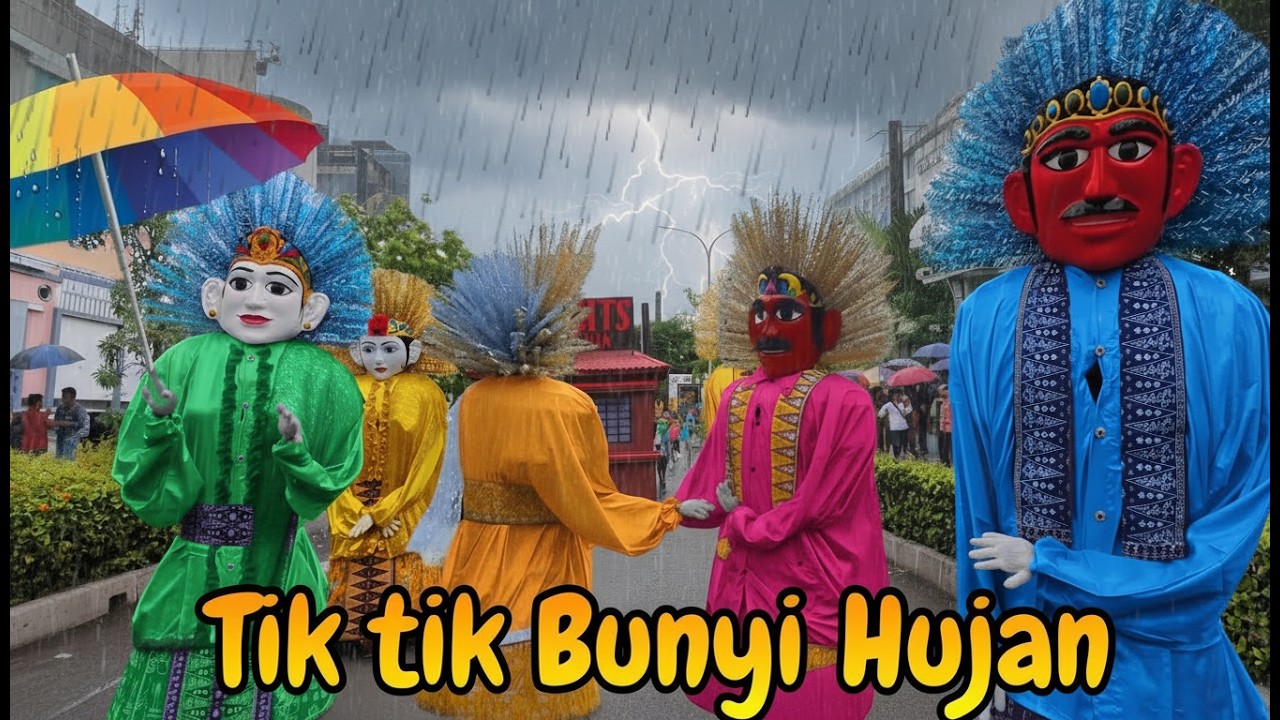 ONDEL ONDEL JOGET - LAGU TIK TIK BUNYI HUJAN - PARADE BUDAYA ONDEL ONDEL BETAWI JAKARTA