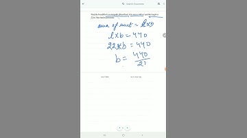 find the breadth and area of rectangle if length and perimeter are given