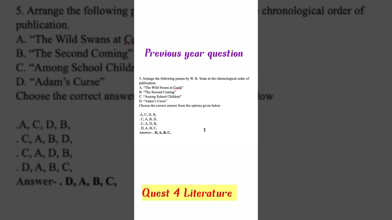 UGC NET English Previous Questions and Answers