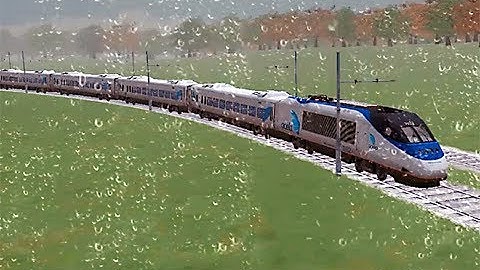 Train Sim - Japan Using Acela Express at Rainy Day - Simulasi Kereta Api