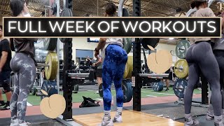 FULL WEEK OF WORKOUTS