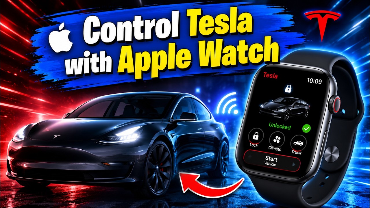 How to Control Your Tesla with Apple Watch 🔥 Unlock, Drive & Start Your ...