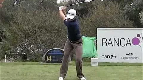 Justin Rose Golf Swing, Slow Motion, Face On - 14t...