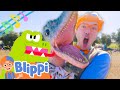 Dinosaur Song!! | Brand New BLIPPI T-Rex song | Educational Songs For Kids
