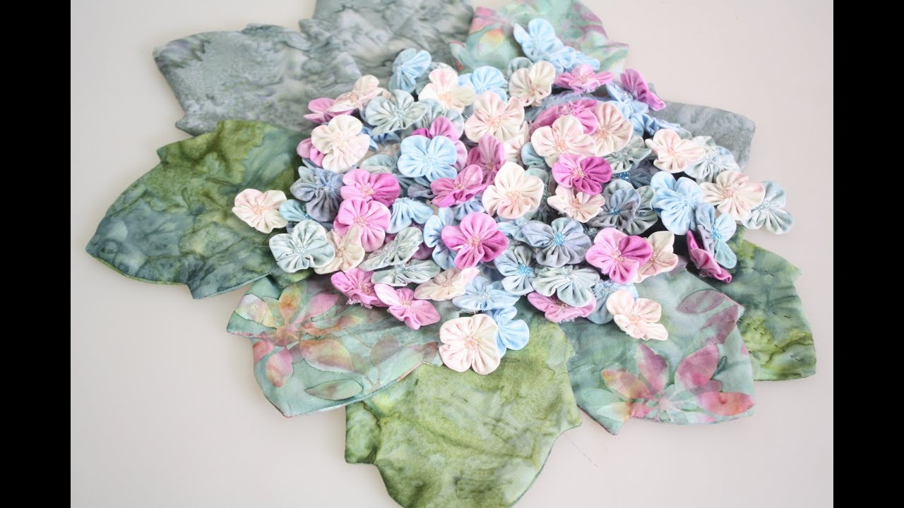 [엠에프] -making flower from fabric 퀼트로 만드는 수국꽃 - 수국으로 만드는 키걸이