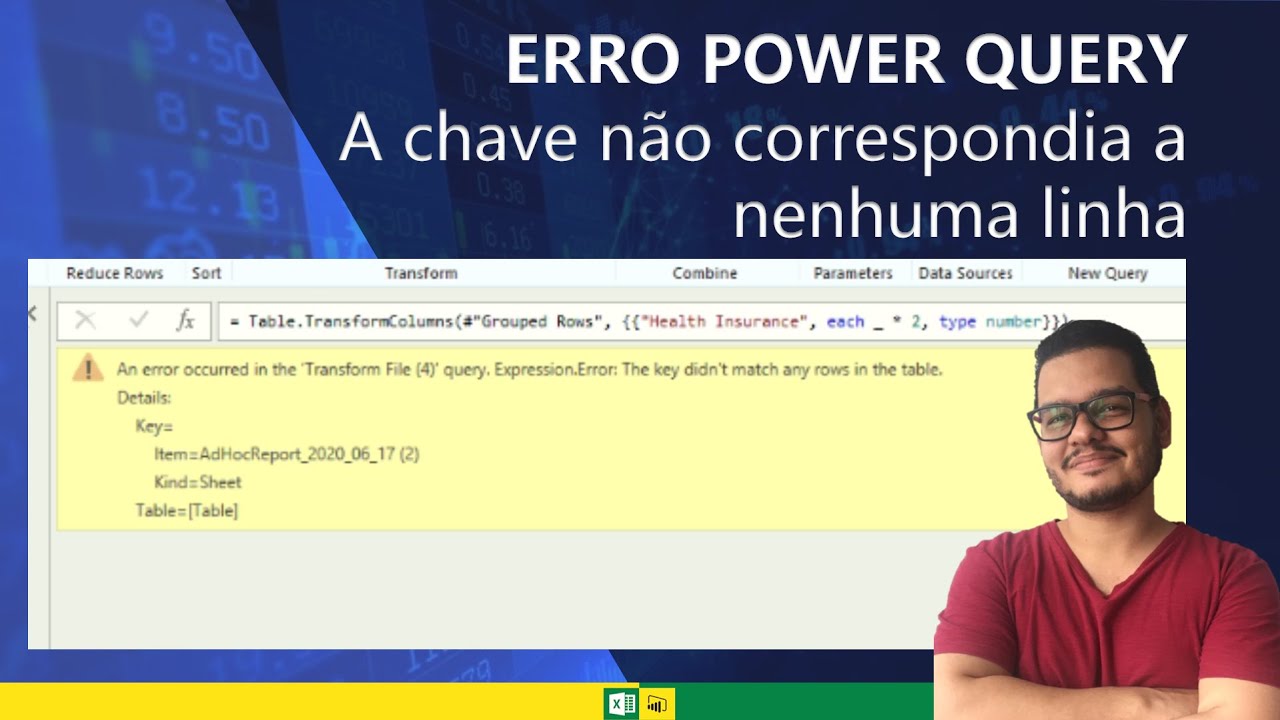PowerQuery Erro: A chave não correspondia a nenhuma linha na tabela - YouTube Powerquery Erro: A Chave Não Correspondia A Nenhuma Linha Na Tabela - Youtube
