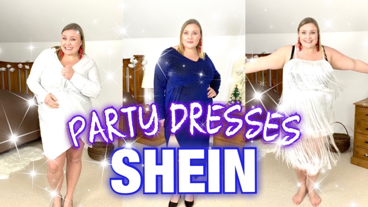 Shein Curve Party Dress Haul  Plus Size Party Dresses under $30