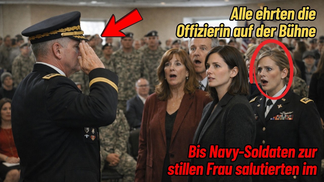 Alle ehrten die Offizierin auf der Bühne – bis Navy-Soldaten zur stillen Frau salutierten im
