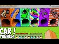 Whats inside the secret tunnels in minecraft  which car is better  new secret rainbow supercar 