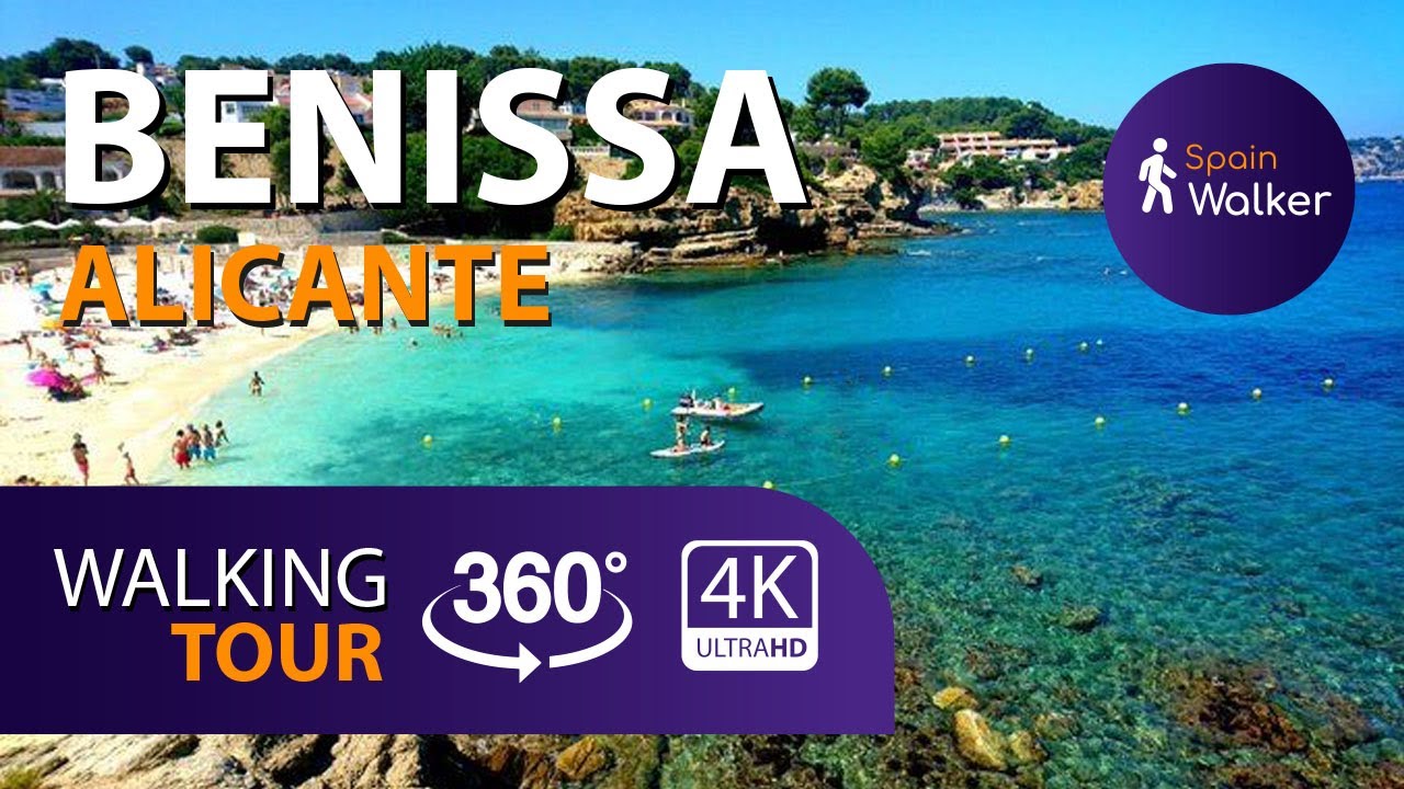 BENISSA, Playa de la Fustera, Alicante, España [2021] 360º Walking Tour