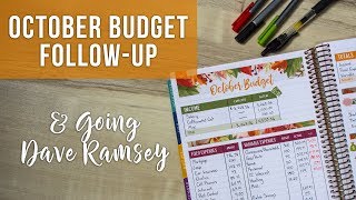 October Budget Results - WE'RE GOING DAVE RAMSEY