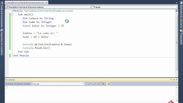 Visual Basic 2010   Variables, Constantes y Enumeraciones