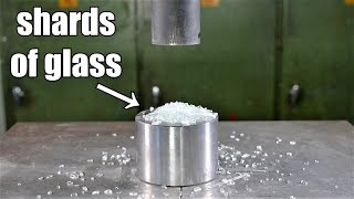 Can you turn Glass into Rock with the Hydraulic Press?