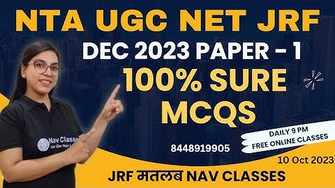 NTA NET JRF | 100% Sure MCQs for 2023 | Research Aptitude | 9 PM | By Navdeep Kaur