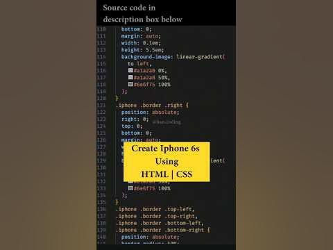 Create IPhone 6s Using HTML | CSS - YouTube