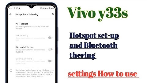 Vivo y33s Hotspot set-up and Bluetooth thering settings hidden features || how to use