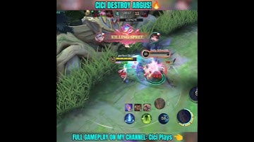 CICI DESTROY ARGUS! -MLBB🔥 #mlbbshorts #mlbbhighlights #mlbbcreatorcamp #mlbb #shorts