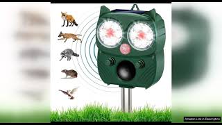 PHIMINNEX Solar Animal Repeller, Ultrasonic Repellent, Motion Detection, LED Flashing Light, Review