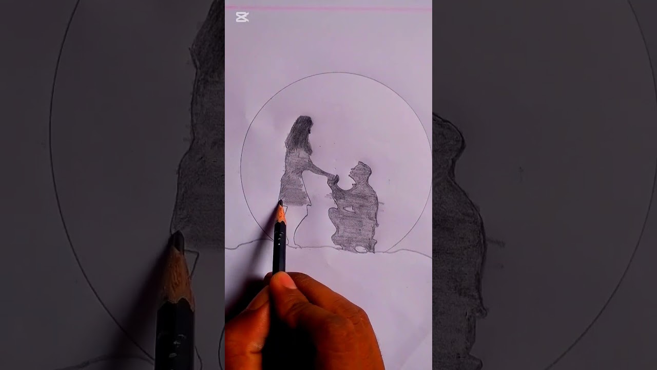 Drawing girlfriend boyfriend 😍