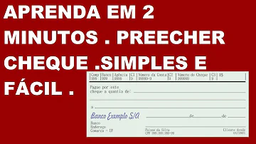 Como nomear um cheque para depósito?