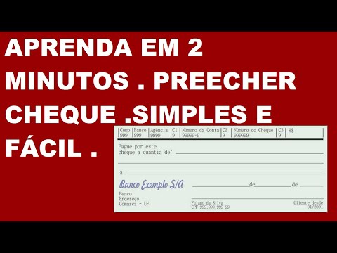 Como preencher cheque: aprenda a usar este documento