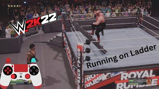 Running on the Ladder in WWE 2K22 - Controller Move #wwe #wwe2k22