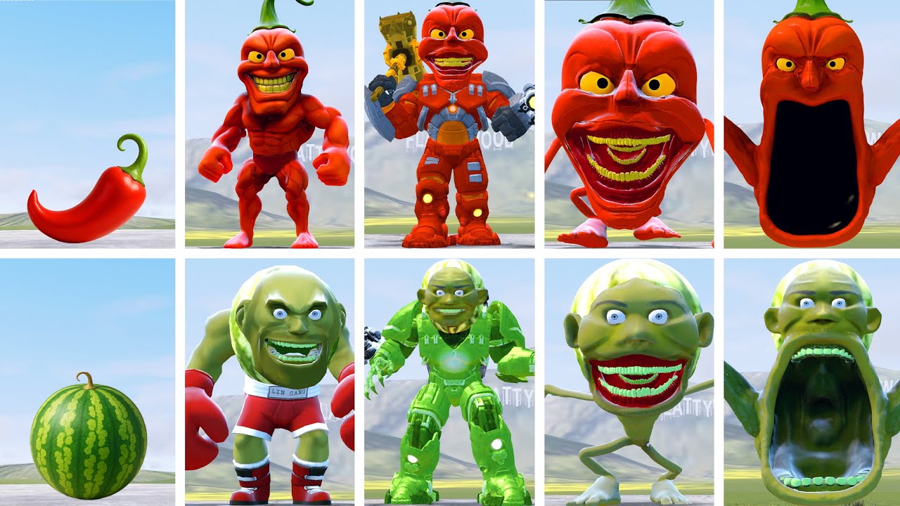 EVOLUTION OF ALL PEPPERDINDUN VS ALL LIN GANG MELON ITALIAN AI BRAINROT MEMES in Garry's Mod