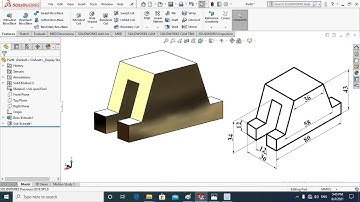 SolidWorks Tutorial for beginners | CAD/CAM Part drawing Exercise 9