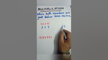 Fast Multiplication || Both numbers below base 100, 1000 || Calculation Tricks || MathstickOnFire