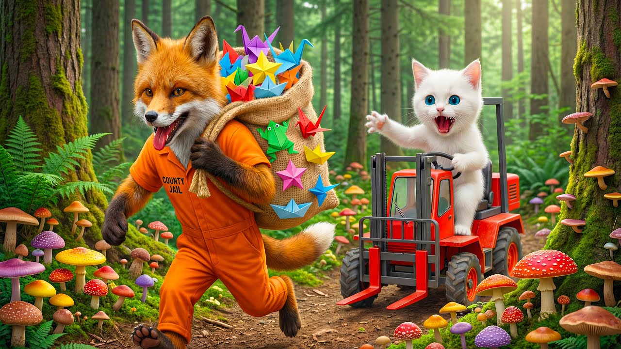 Kitten and Mom Battle in Library to Rescue Animal | Heartwarming Story Cat Family Video AI