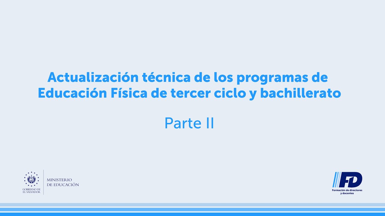 P2 Actualización técnica de los programas de Educación Física de tercer ciclo y bachillerato
