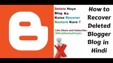 How To Delete a Blog On Blogger | How to recover deleted Blogger blog !!