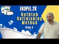 Ekopel Bathtub Refinishing Method Step 4 with Foam Roller Best DIY Application