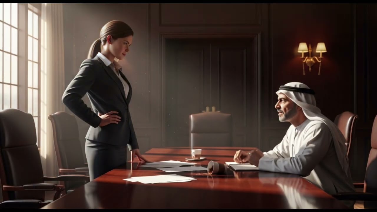 O MILIONÁRIO ÁRABE A HUMILHOU NA REUNIÃO... MAS ELA SABIA O SEGREDO QUE DESTRUIRIA SEU IMPÉRIO