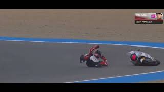 Veda highside saat melakukan  hotlaps