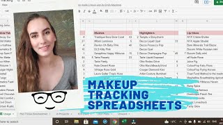 🤓My Nerdy Makeup Spreadsheets | How I Track Makeup Usage, Inventory & Project Pans